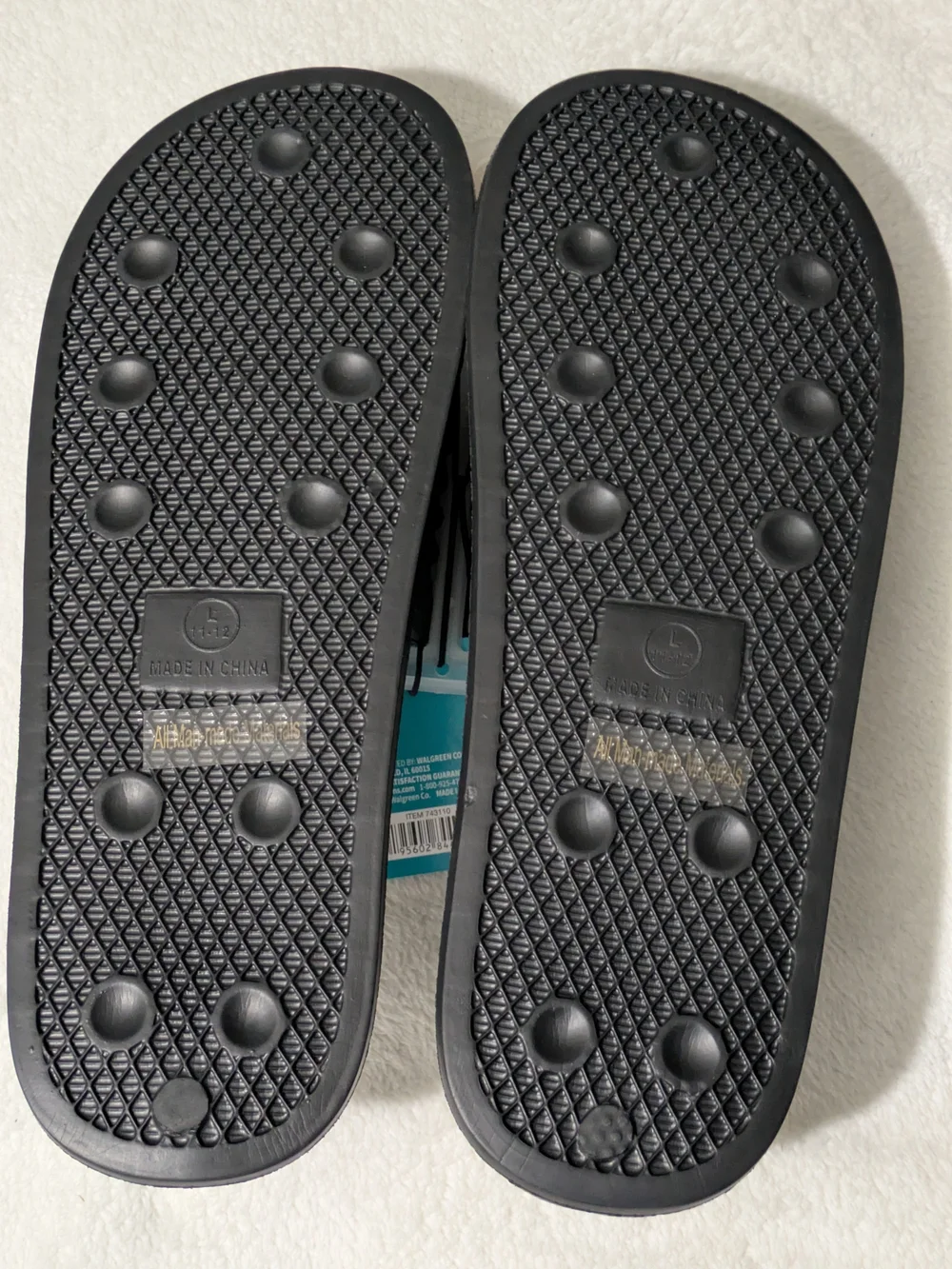 NEW West Loop Men's Slide Sandals - Black - Size Large (11/12)